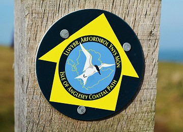 Anglesey coastal path sign