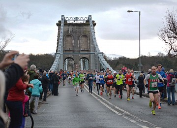 Anglesey Half Marathon over Menai Suspension bridge