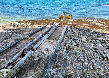 Old launching rails at the former lifeboat station in Holyhead