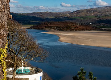 Looking down the Dwyryd Estuary from Portmeirion