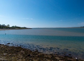 Looking down the Menai Strait towards Aber Menai point and Y Foryd