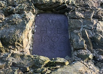 1802 plaque on side of Melin Maengwyn windmill