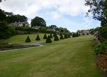 Plas Cadnant gardens with the house and holiday flats