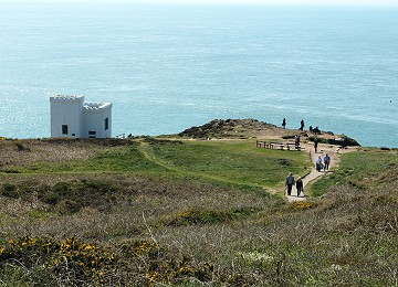 The popular path down to Elins tower at South Stack