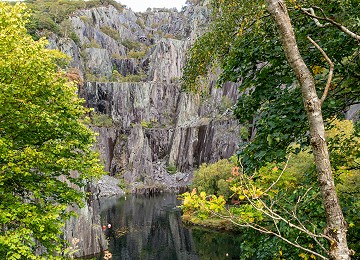 Vivian Quarry and pool at the Padarn Country Park in Llanberis