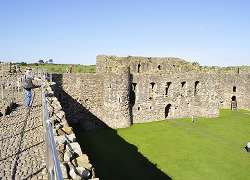 The North gate house at Beaumaris Castle from the outer walls