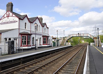 Llanfairpwll railway station on Anglesey
