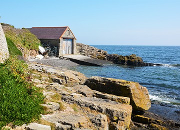 Old lifeboat station at Moelfre on Anglesey