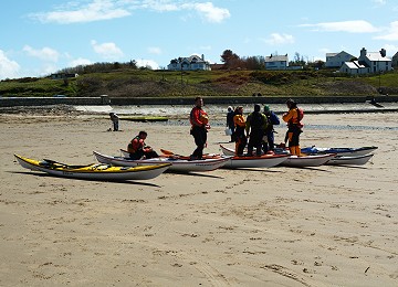Ready to Kayak at Cemaes bay beach