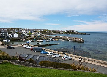The inner harbour at Cemaes bay
