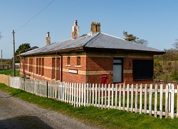 The rear of Llangwyllog Railway Station